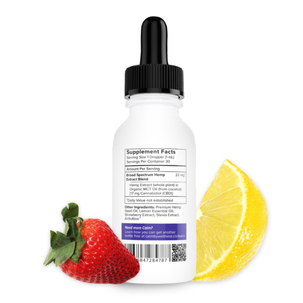 Hemp CBD Oil Tincture - Strawberry Lemon-aid - Image 2